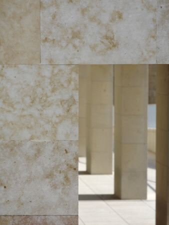 Pillars And Villamayor Stone Facade Of Palacio De Congresos Y Exposiciones, Salamanca, Spain by David Borland Pricing Limited Edition Print image