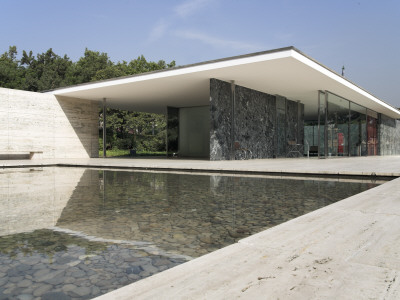 Barcelona Pavilion, 1929, Architect: Mies Van Der Rohe by David Clapp Pricing Limited Edition Print image