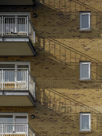 Iconica Residential Development, Broadway, Ealing, London, Detail Of Balconies, Architect: Sprunt by David Churchill Pricing Limited Edition Print image