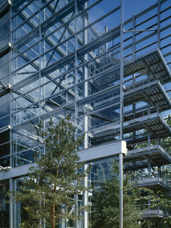 Cartier Foundation, Paris, 1990-94, Detail Of Glass Wall, Architect: Jean Nouvel by John Edward Linden Pricing Limited Edition Print image