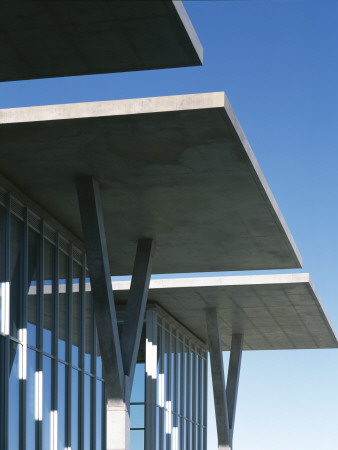 The Museum Of Modern Art, Fort Worth, Texas, 2002, Detail Of The Suspended Concrete Canopieso by John Edward Linden Pricing Limited Edition Print image