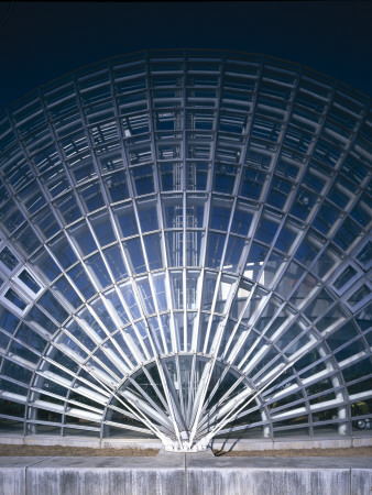 Museum Of Fruit, Yamanashi, West Tokyo, 1996, Lattice Grid Structure Of The Glass House by John Edward Linden Pricing Limited Edition Print image
