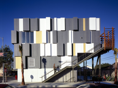 Modaa, Culver City, California Architecture As Art Facade With Stairs, Spf Architects - Zoltan Pali by John Edward Linden Pricing Limited Edition Print image