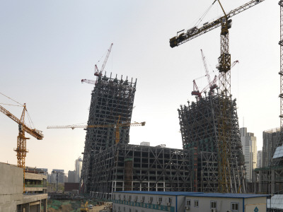 Cctv, Z Crisscross, Beijing Under Construction, Architect: Rem Koolhaas Oma by Marc Gerritsen Pricing Limited Edition Print image