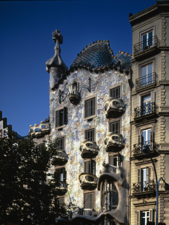 Casa Batllo, Barcelona, 1904-6, Facade, Architect: Antoni Gaudi by John Edward Linden Pricing Limited Edition Print image