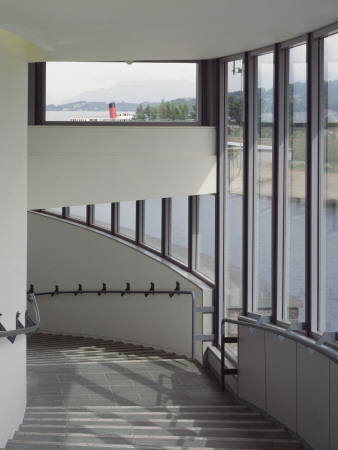 Visitor Attraction Building, Loch Lomond, Balloch, Scotland, Internal Staircase View Outside by Keith Hunter Pricing Limited Edition Print image