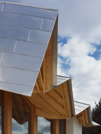 Maggie's Centre, Ninewells Hospital, Dundee, Scotland, Exterior Detail Of Roof And Rafters by Keith Hunter Pricing Limited Edition Print image