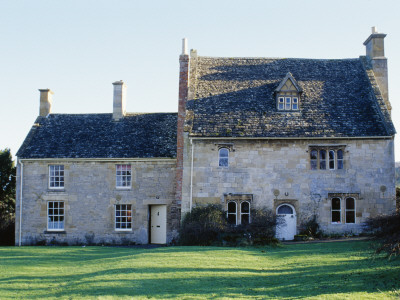 Ashlar Stone House With Roof Timbers Dated To 1380S, Later Alterations, Gloucestershire by Lewis-Darley Pricing Limited Edition Print image