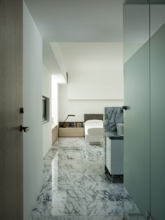 Casa J C Chen, Taipei, 2005, Marble Floored Bedroom, Architect: Cj Studio Interior Designer by Marc Gerritsen Pricing Limited Edition Print image