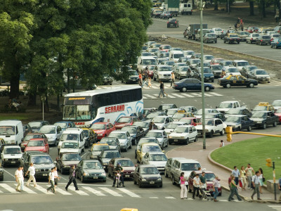 Traffic, Obelisco (9 De Julio), Buenos Aires, Argentina by Natalie Tepper Pricing Limited Edition Print image