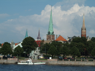 Old Town View From Daugava River, Riga by Natalie Tepper Pricing Limited Edition Print image