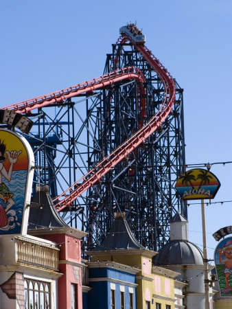 The Big One, The 235Ft Roller Coaster (Europe's Largest) At Pleasure Beach, Blackpool, England by Natalie Tepper Pricing Limited Edition Print image