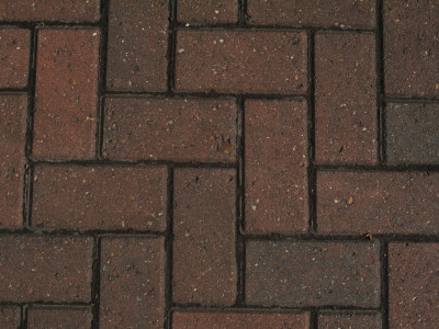 Backgrounds - Red Herring-Bone Paving Bricks by Natalie Tepper Pricing Limited Edition Print image