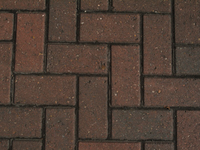 Backgrounds - Red Herring-Bone Paving Bricks by Natalie Tepper Pricing Limited Edition Print image