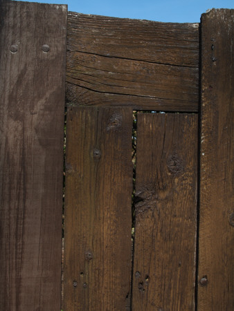 Backgrounds - Detail Of Chunky Wooden Gate by Natalie Tepper Pricing Limited Edition Print image