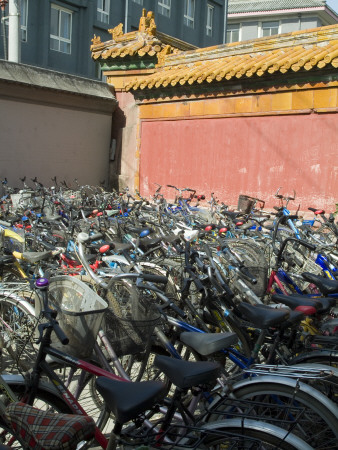 Bicycles Outside Confucious Temple, Beijing, China by Natalie Tepper Pricing Limited Edition Print image