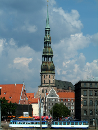 St Peter's Church, Old Town, Riga by Natalie Tepper Pricing Limited Edition Print image