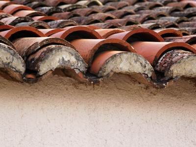 Close Up Detail Of Traditional Roof Tiles Hvar, Dalmatian Coast, Croatia by Olwen Croft Pricing Limited Edition Print image