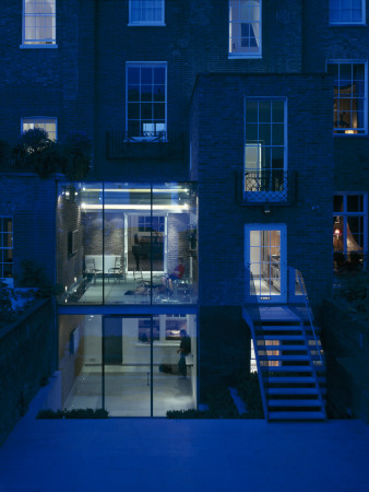 Glass House Extension Near Regent's Park Nw1, Night Time Exterior, Belsize Architects by Nicholas Kane Pricing Limited Edition Print image