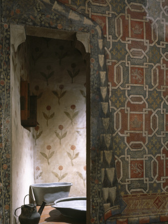 Palazzo Davanzati, Florence, Mid -14Th Century, Corner Of Bedroom With Glimpse Of Bathroom by Richard Bryant Pricing Limited Edition Print image