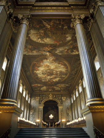 Interior Of Painted Hall, Royal Naval College, Greenwich, London, Architect: Sir Christopher Wren by Richard Turpin Pricing Limited Edition Print image