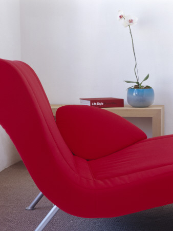 Contemporary Red Interior With Armchair by Richard Powers Pricing Limited Edition Print image