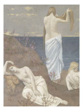 Jeunes Filles Au Bord De La Mer (Petite Version) by Pierre Puvis De Chavannes Pricing Limited Edition Print image