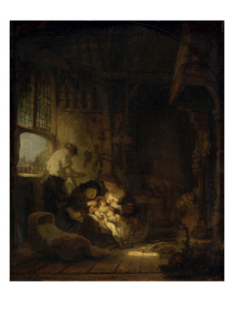 Sainte Famille Dite Aussi Le Ménage Du Menuisier by Rembrandt Van Rijn Pricing Limited Edition Print image