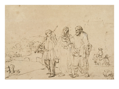 Le Christ Et Les Deux Pèlerins D'emmaüs by Rembrandt Van Rijn Pricing Limited Edition Print image