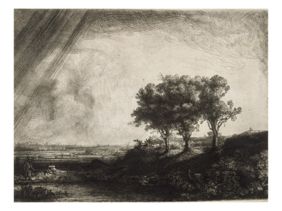 Paysage Aux Trois Arbres by Rembrandt Van Rijn Pricing Limited Edition Print image