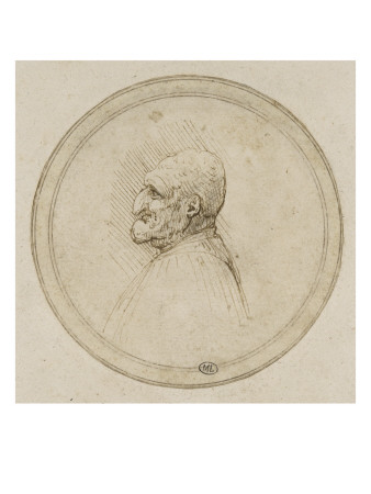 Vieillard En Buste, Profil Dit En Casse-Noisettes by Leonard De Vinci Pricing Limited Edition Print image