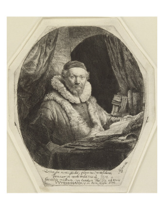 Portrait De Johannes Uyttenbogaert (1577-1644) ; 3 Eme Etat Avec La Lettre by Rembrandt Van Rijn Pricing Limited Edition Print image