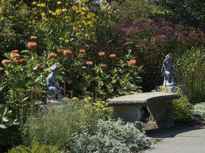 Garden Bench, Tower Hill Botanical Garden, Boylston, Massachusetts, Usa by Lisa S. Engelbrecht Pricing Limited Edition Print image