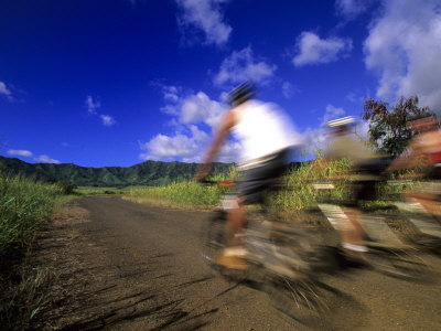 Bike Riding, Big Island, Hawaii, Usa by Michael Defreitas Pricing Limited Edition Print image