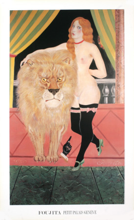 La Dompteuse Et Le Lion by Tsuguharu Foujita Pricing Limited Edition Print image