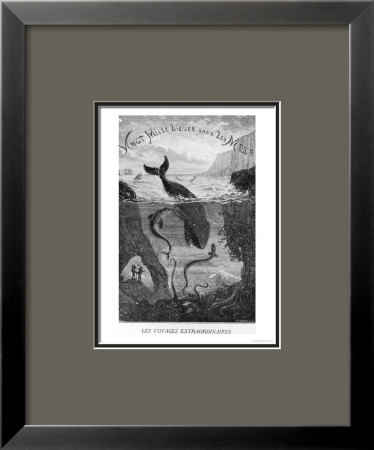 Cover Illustration From 20,000 Leagues Under The Sea By Jules Verne (1828-1905) by Edouard Riou Pricing Limited Edition Print image