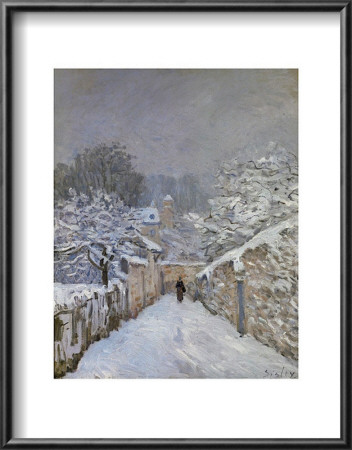 Snow At Louveciennes, France, C.1878 by Alfred Sisley Pricing Limited Edition Print image