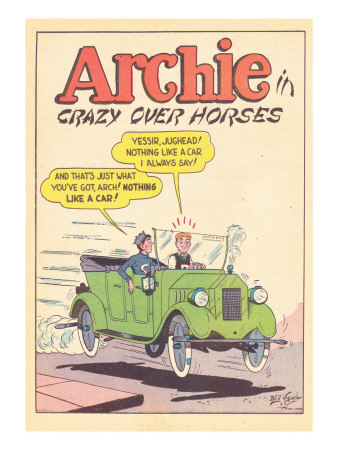 Archie Comics Retro: Archie Comic Panel Crazy Over Horses (Aged) by Bill Vigoda Pricing Limited Edition Print image