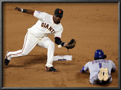 Texas Rangers V San Francisco Giants, Game 2: Elvis Andrus by Jed Jacobsohn Pricing Limited Edition Print image