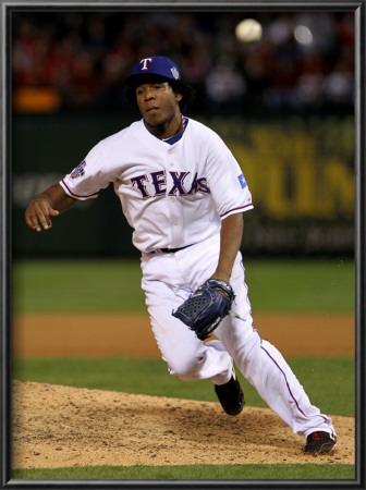 Texas Rangers V. San Francisco Giants, Game 5:  Neftali Feliz by Doug Pensinger Pricing Limited Edition Print image