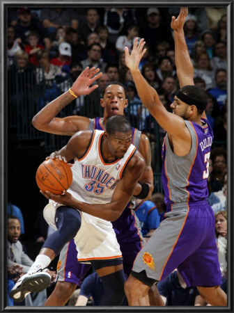 Phoenix Suns V Oklahoma City Thunder: Kevin Durant And Jared Dudley by Layne Murdoch Pricing Limited Edition Print image