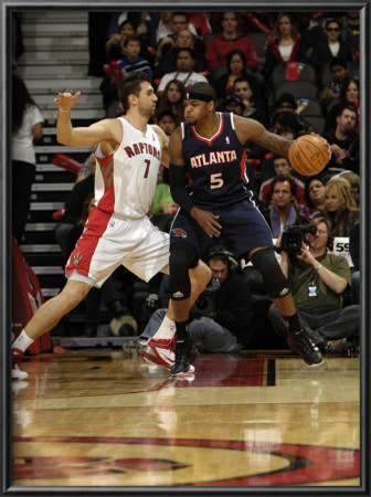 Atlanta Hawks V Toronto Raptors: Josh Smith And Andrea Bargnani by Ron Turenne Pricing Limited Edition Print image