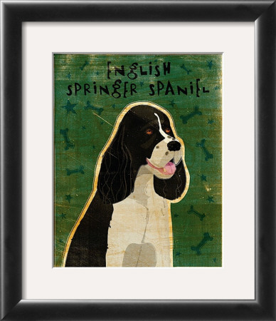 English Springer Spaniel (Black And White) by John Golden Pricing Limited Edition Print image