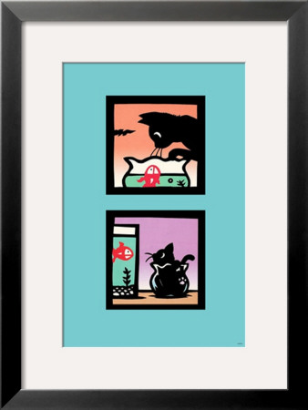 Naughty Kitty In Fish Bowl by Ryo Takagi Pricing Limited Edition Print image