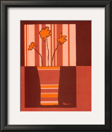 Minimalist Flowers In Orange Iv by Jennifer Goldberger Pricing Limited Edition Print image
