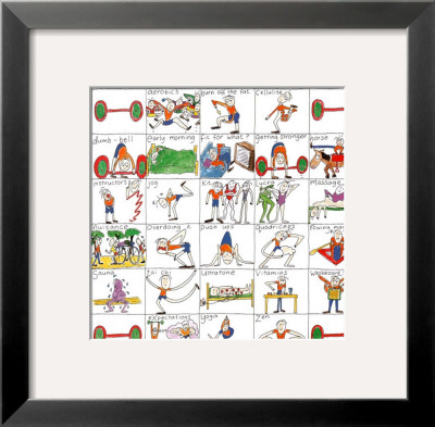 A-Z Of Fitness by Nicola Streeten Pricing Limited Edition Print image