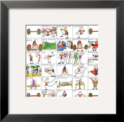 A-Z Of Fitness by Nicola Streeten Pricing Limited Edition Print image