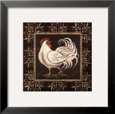 Black And White Rooster Ii by Jo Moulton Pricing Limited Edition Print image