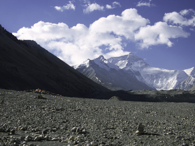 Prayer Flag Amongst Mountain Scene, Nepal by Michael Brown Pricing Limited Edition Print image