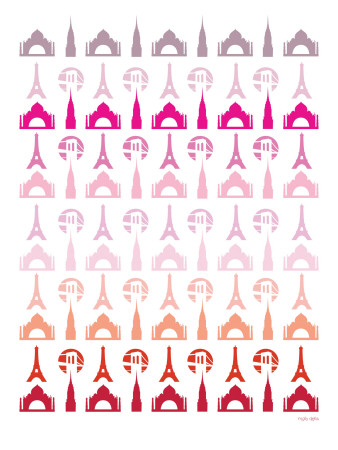Pink Travel Architecture by Avalisa Pricing Limited Edition Print image